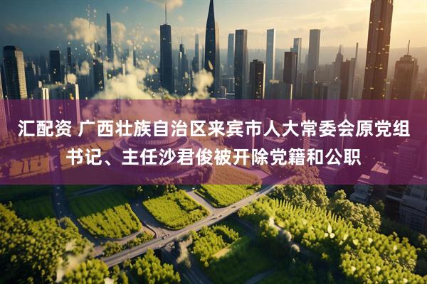汇配资 广西壮族自治区来宾市人大常委会原党组书记、主任沙君俊被开除党籍和公职
